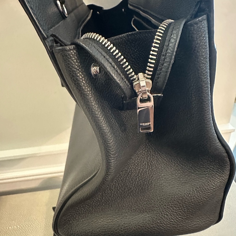 Saint Laurent (YSL) Cabas Rive Gauche black satchel - Picture 9 of 10
